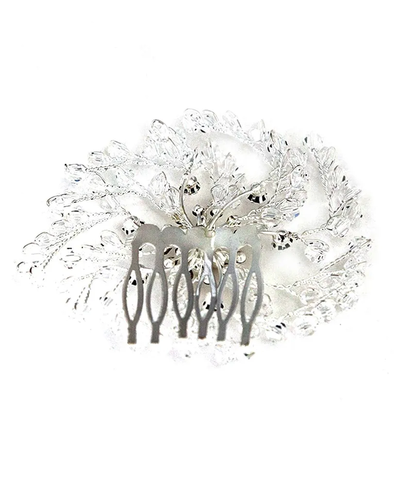 Women's Angel Branch Leaf Crystal Comb