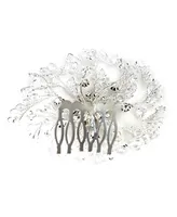 Women's Angel Branch Leaf Crystal Comb