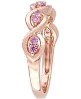 Pink Sapphire Wavy Ring (1/3 ct. t.w.) 14k Rose Gold