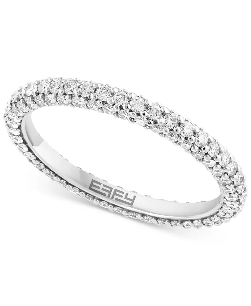 Effy Diamond Three-Side Eternity Band (1-1/10 ct. t.w.) in 14k White Gold