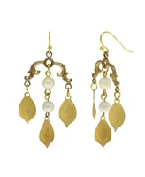 2028 14K Gold-tone Imitation Pearl Drop Earring