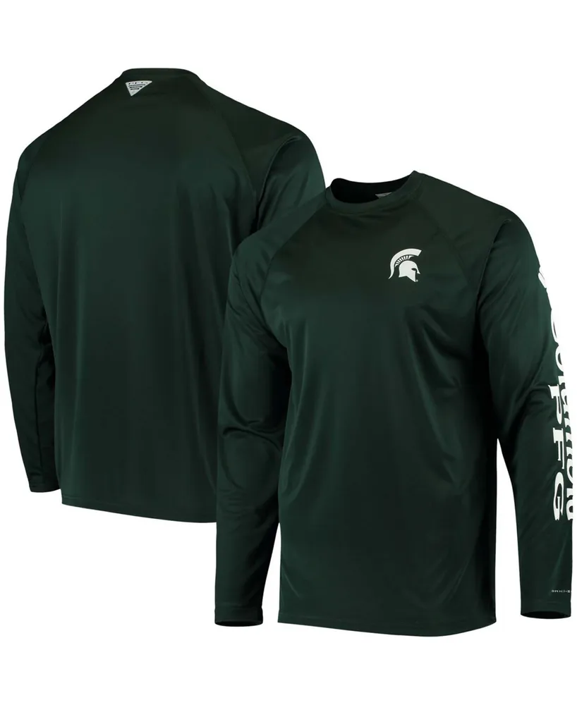 Columbia Men's Pfg Green Michigan State Spartans Terminal Tackle Omni-Shade Long  Sleeve T-shirt