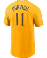 Men's Yu Darvish Gold San Diego Padres Name Number T-shirt