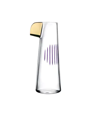 Parrot Water Carafe, 25.25 oz - Clear, Purple Line and Gold