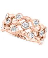 Effy Diamond Bezel Openwork Ring (1/4 ct. t.w.) in 14k Rose Gold