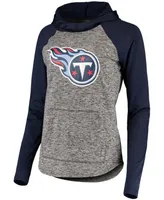 Women's Heathered Gray-Navy Tennessee Titans Championship Ring Pullover Hoodie - Heather Gray