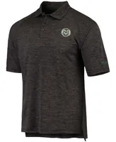 Men's Heathered Black Colorado State Rams Logo Down Swing Polo