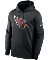 Men's Big and Tall Black Arizona Cardinals Fan Gear Primary Logo Therma Performance Pullover Hoodie