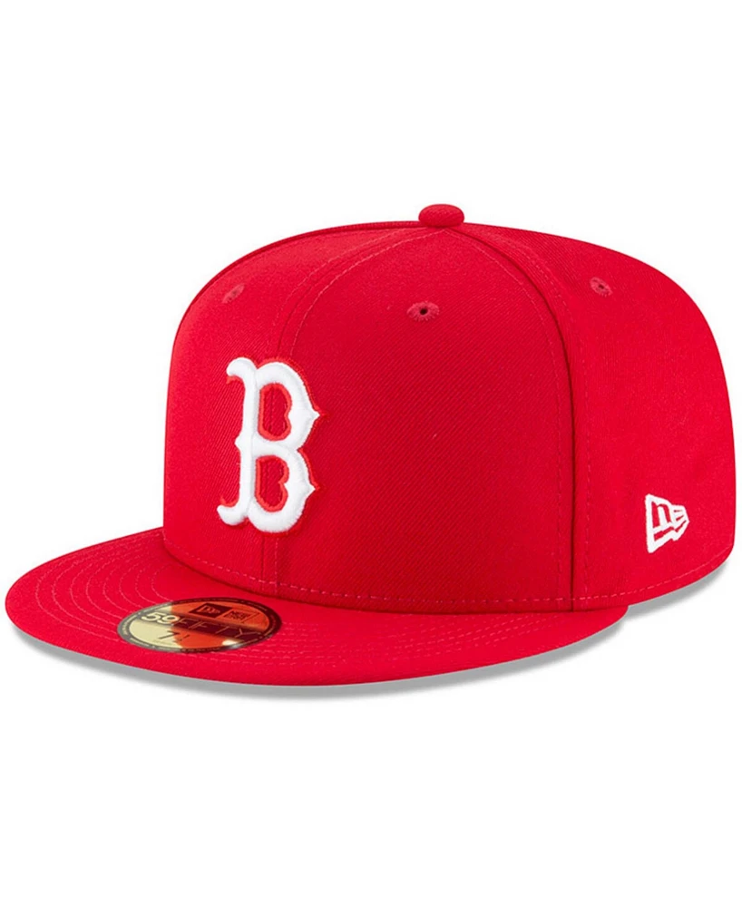 Men's Red Boston Sox Fashion Color Basic 59FIFTY Fitted Hat