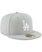 Men's Gray Los Angeles Dodgers Fashion Color Basic 59FIFTY Fitted Hat