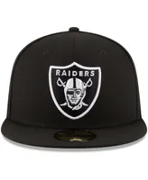 Men's Black Las Vegas Raiders B-Dub 59FIFTY Fitted Hat