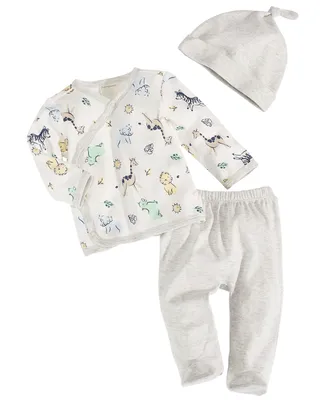 First Impressions Baby Boys Safari Take Me Home 3 Piece Set, Created for Macy's