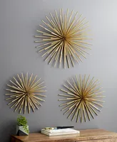 Metal Contemporary Wall Decor, Set of 3 - Gold