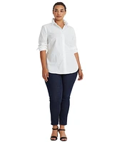 Lauren Ralph Plus-Size Easy Care Cotton Shirt