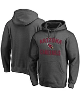 Men's Heathered Charcoal Arizona Cardinals Victory Arch Team Pullover Hoodie