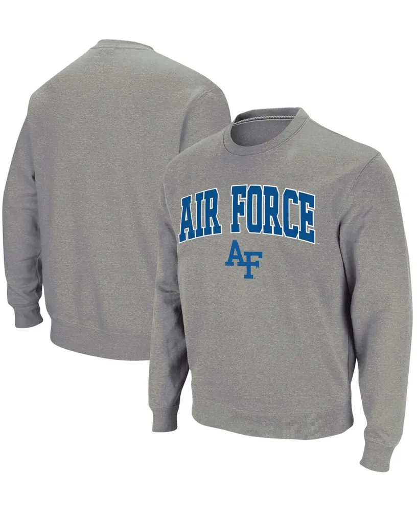 Men's Heathered Gray Air Force Falcons Arch Logo Sweatshirt