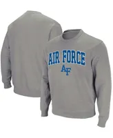 Men's Heathered Gray Air Force Falcons Arch Logo Sweatshirt