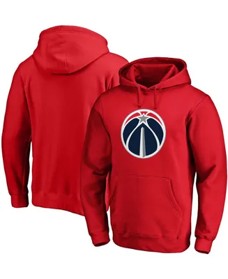 Men's Red Washington Wizards Primary Team Logo Pullover Hoodie