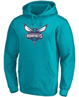 Men's Teal Charlotte Hornets Primary Team Logo Pullover Hoodie