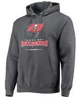 Men's Heathered Charcoal Tampa Bay Buccaneers Team Lockup Pullover Hoodie