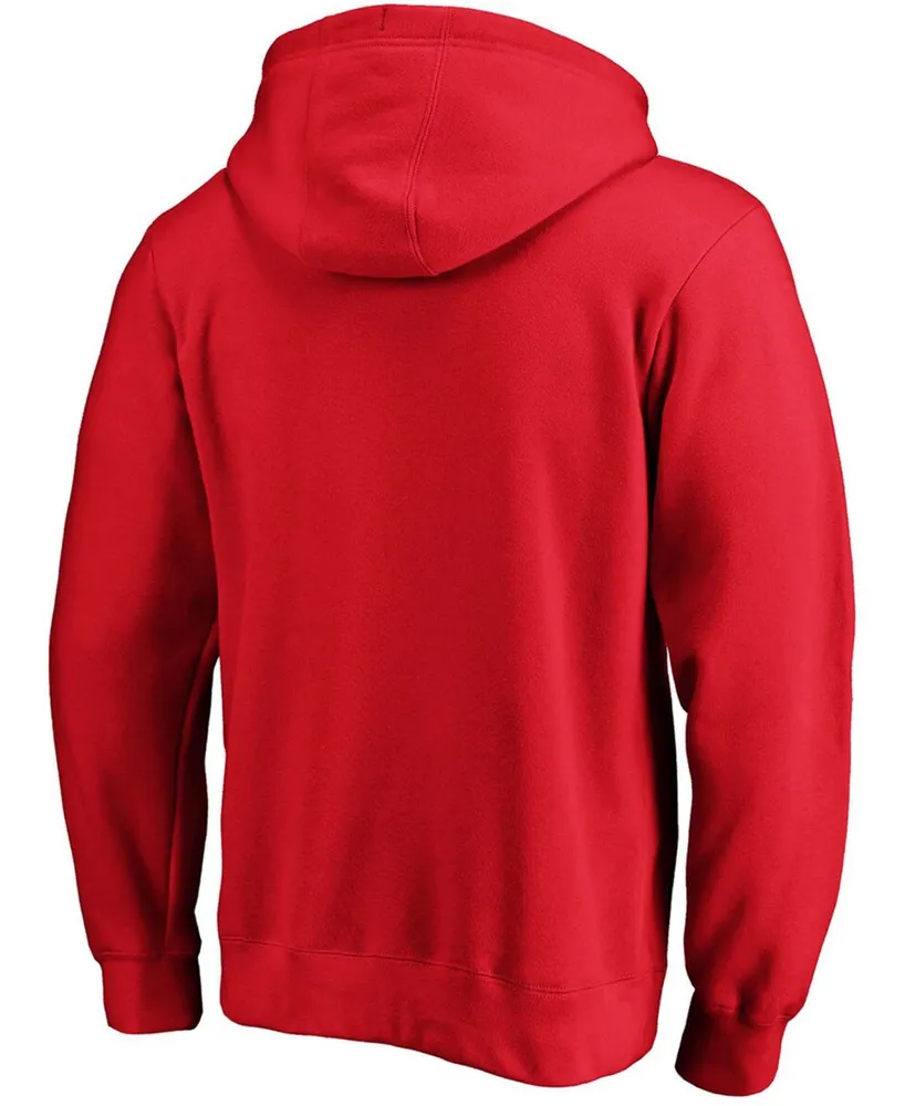 Men's Red Boston Sox Official Logo Pullover Hoodie