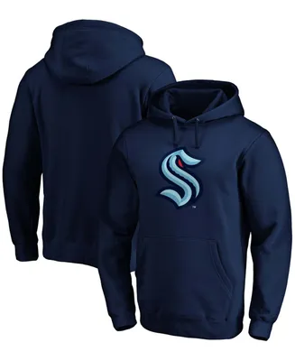 Men's Big and Tall Navy Seattle Kraken Primary Logo Pullover Hoodie