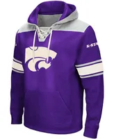 Men's Colosseum Purple Kansas State Wildcats 2.0 Lace-Up Logo Pullover Hoodie