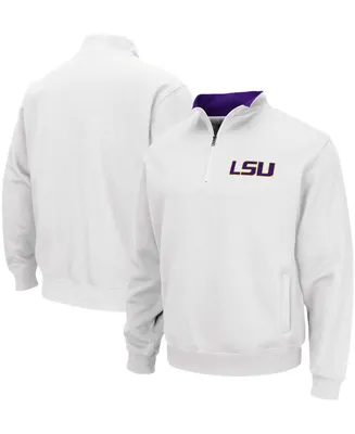 Men's White Lsu Tigers Tortugas Logo Quarter-Zip Pullover Jacket
