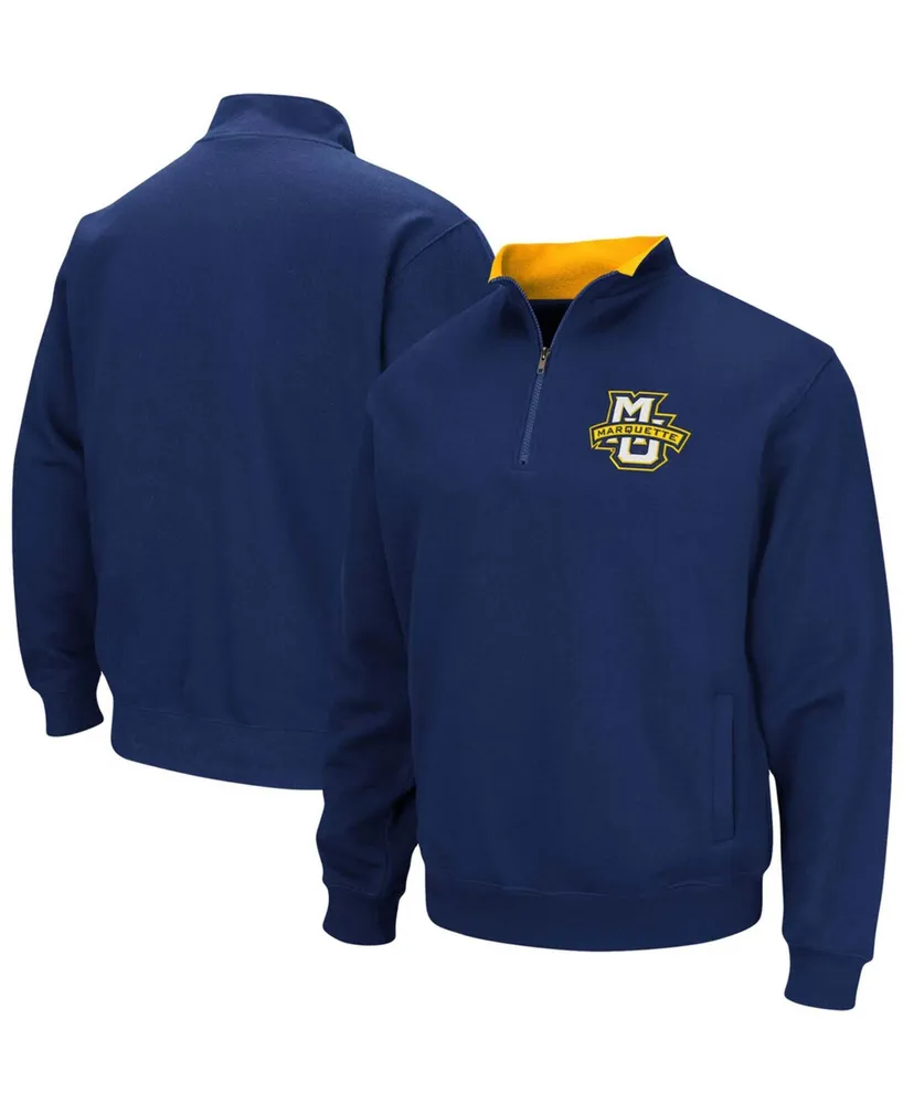 Men's Navy Marquette Golden Eagles Tortugas Logo Quarter-Zip Jacket