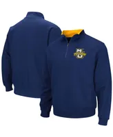 Men's Navy Marquette Golden Eagles Tortugas Logo Quarter-Zip Jacket