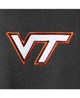 Men's Big and Tall Charcoal Virginia Tech Hokies Tortugas Logo Quarter-Zip Jacket