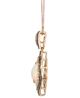 Le Vian Neopolitan Opal (1-1/2 ct. t.w.) & Diamond (1 ct. t.w.) Pendant Necklace in 14k Rose Gold