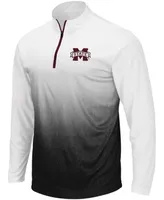 Men's Gray Mississippi State Bulldogs Magic Team Logo Quarter-Zip Jacket