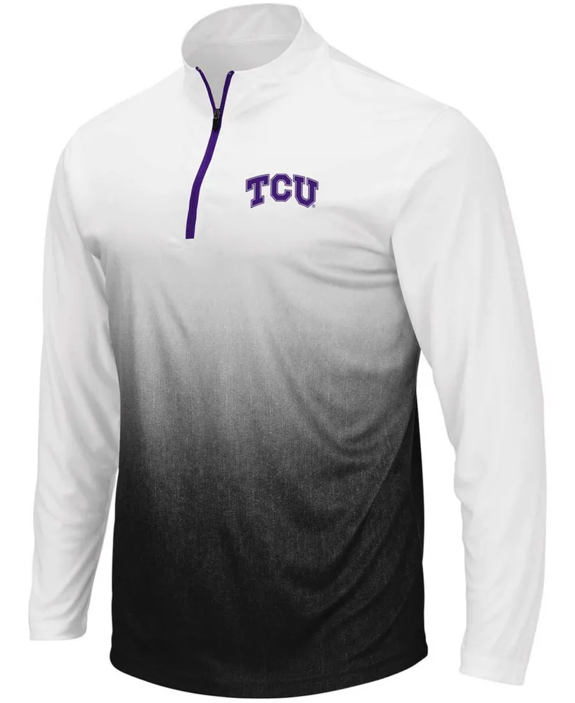 Men's Gray Tcu Horned Frogs Magic Team Logo Quarter-Zip Jacket