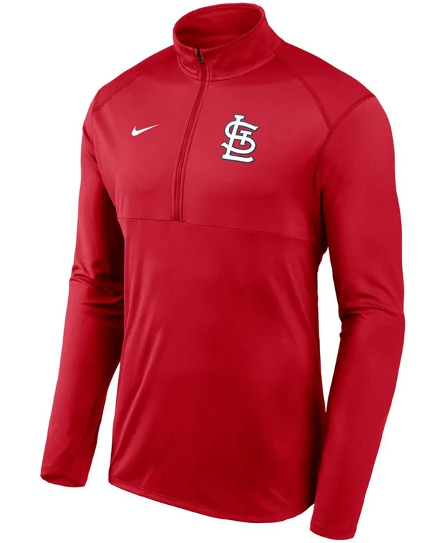 Men's Starter Red St. Louis Cardinals Impact Hoodie Half-Zip Jacket