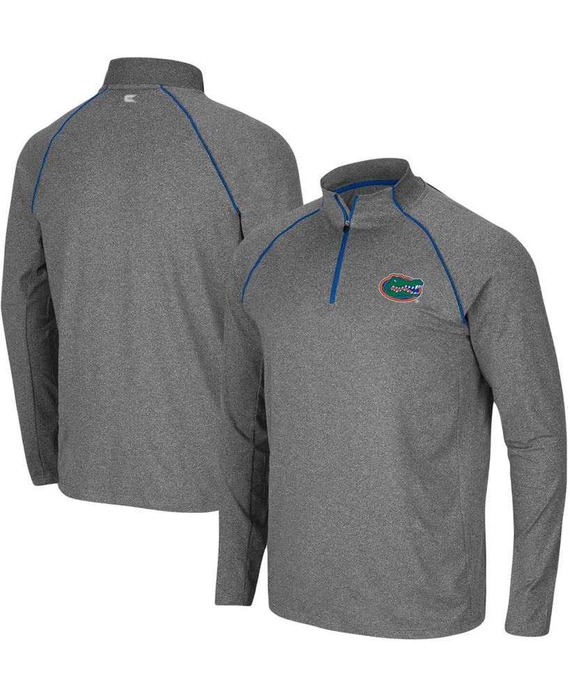 Men's Heathered Charcoal Florida Gators Robert Raglan Quarter-Zip Jacket