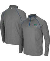 Men's Heathered Charcoal Florida Gators Robert Raglan Quarter-Zip Jacket