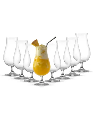 JoyJolt Terran Hurricane Cocktail Glasses, Set of 8