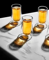 JoyJolt Cosmos Double Wall Shot Glasses, Set of 4