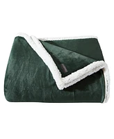 Eddie Bauer Solid Ultra Soft Plush Fleece Reversible Blanket