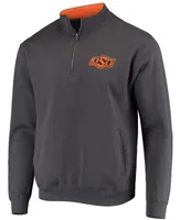 Men's Charcoal Oklahoma State Cowboys Tortugas Logo Quarter-Zip Jacket