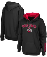 Women's Black Ohio State Buckeyes Arch Logo 1 Pullover Hoodie