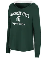 Women's Green Michigan State Spartans Catalina Hoodie Long Sleeve T-shirt