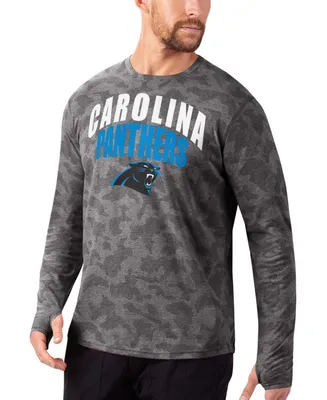 Men's Black Carolina Panthers Camo Long Sleeve T-shirt