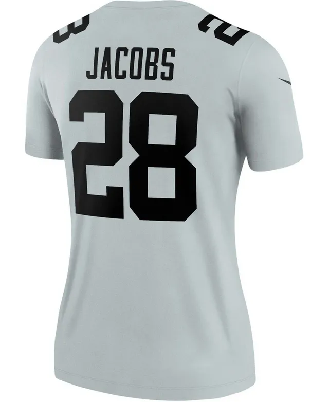 WOMENS Las Vegas Raiders JOSH JACOBS V-Neck Ringer Shirt Black