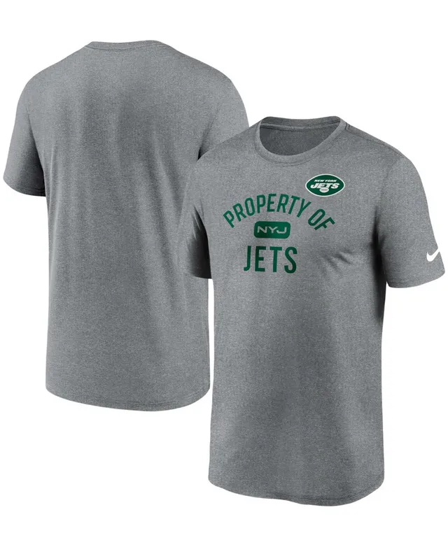 Men's Nike New York Jets Heather Charcoal Property Of Legend Performance  T-Shirt