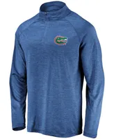 Men's Royal Florida Gators Primary Logo Striated Raglan Quarter-Zip Jacket