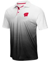 Men's Heather Gray Wisconsin Badgers Magic Team Logo Polo Shirt