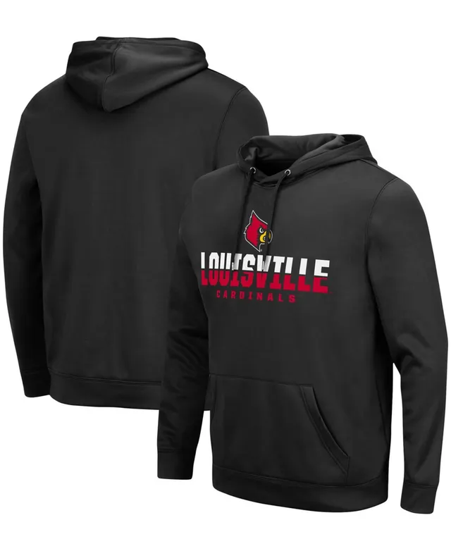 Men's Champion Black Louisville Cardinals Vault Logo Reverse Weave Pullover  Sweatshirt