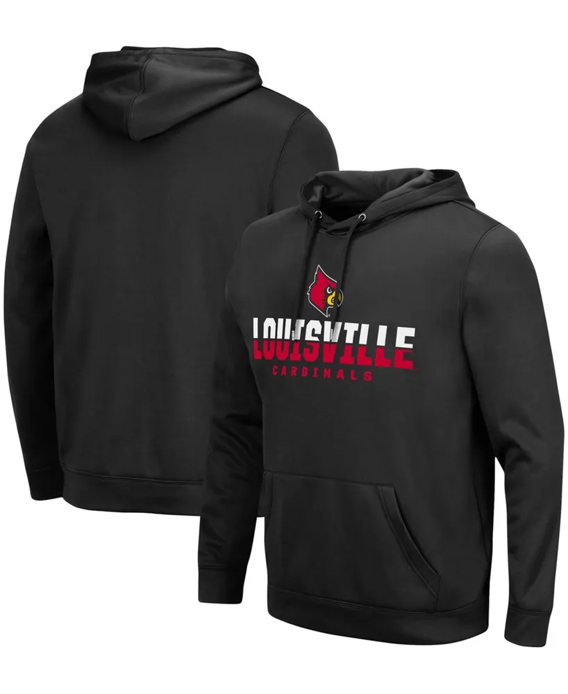 Men's Black Louisville Cardinals Lantern Pullover Hoodie